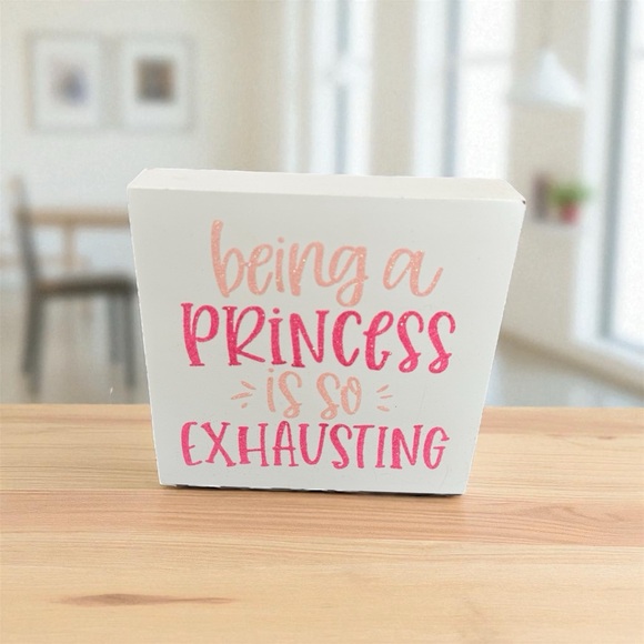 Princess Themed Decorative Sign - Picture 1 of 2